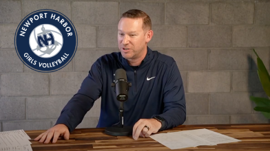 Newport Harbor girls volleyball Coach Eaton